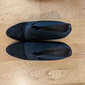 Black booties, size 8